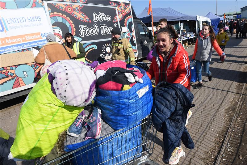 Izbjeglice na graničnom prijelazu Medyka