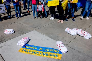 USA PROTEST UKRAINE RUSSIA CONFLICT