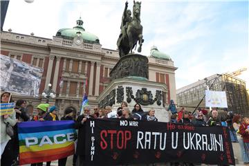 Rally against war in Ukraine staged in Belgrade