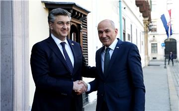 Premijer Plenković primio slovenskog kolegu Janšu