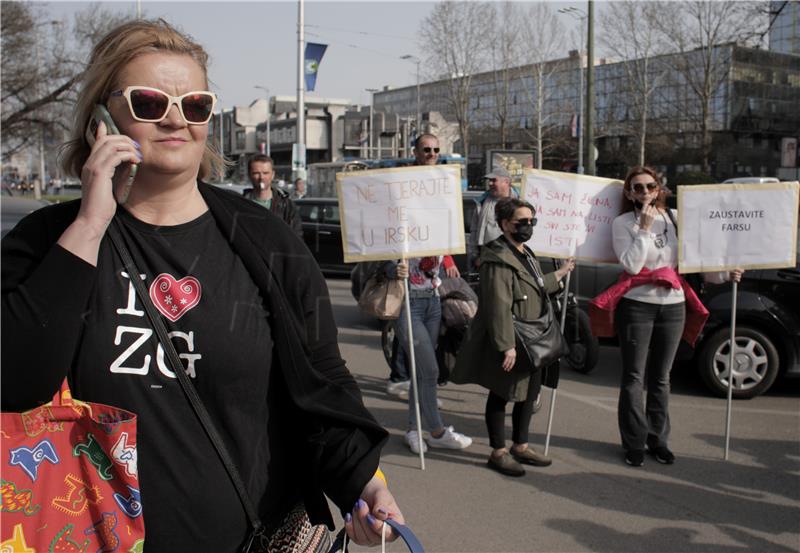 Prosvjed Koordinacije SSSH sindikata Zagrebačkog holdinga