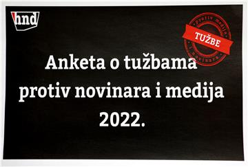 HND predstavio najnoviju anketu o broju tužbi protiv novinara