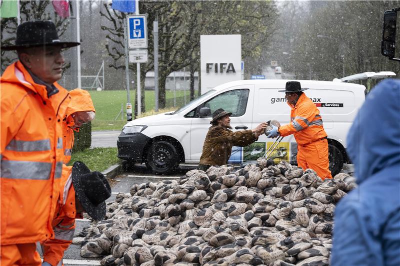 SWITZERLAND SOCCER FIFA WORLD CUP 2022 DRAW PROTEST