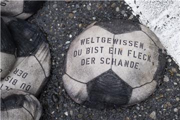 SWITZERLAND SOCCER FIFA WORLD CUP 2022 DRAW PROTEST