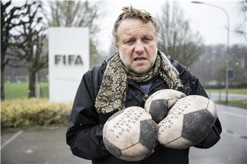 SWITZERLAND SOCCER FIFA WORLD CUP 2022 DRAW PROTEST