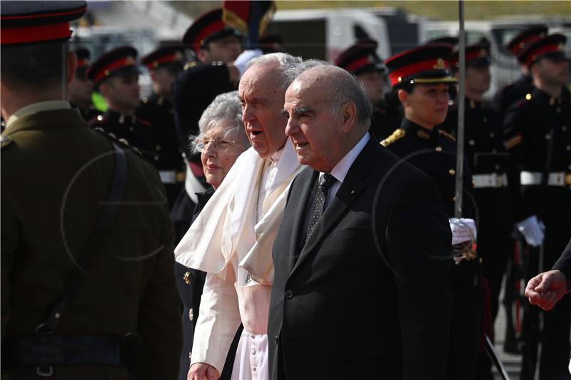 MALTA POPE FRANCIS ARRIVAL