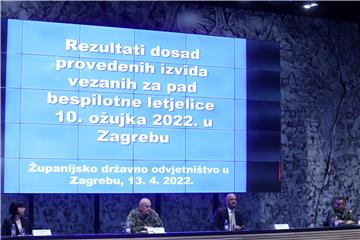 Zagreb: Konferencija za medije ŽDO o rezultatima izvida pada bespilotne letjelice