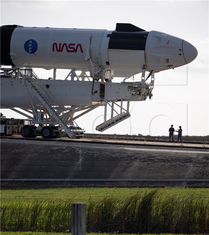 USA SPACEX ROLLOUT