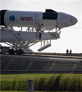 USA SPACEX ROLLOUT