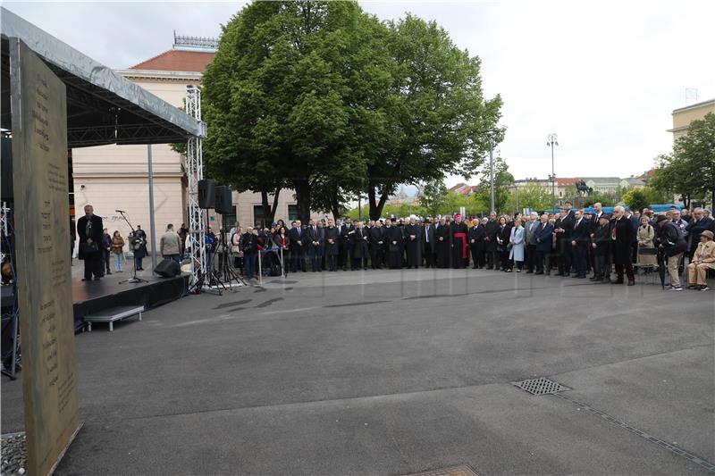 U Zagrebu otkriven spomenik žrtvama Holokausta i ustaškog režima