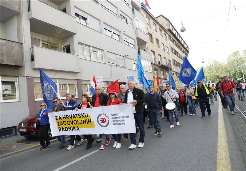 SSSH obilježio 1. svibnja  tradicionalnom prosvjednom povorkom gradskim ulicama