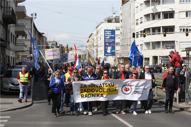 SSSH obilježio 1. svibnja  tradicionalnom prosvjednom povorkom gradskim ulicama