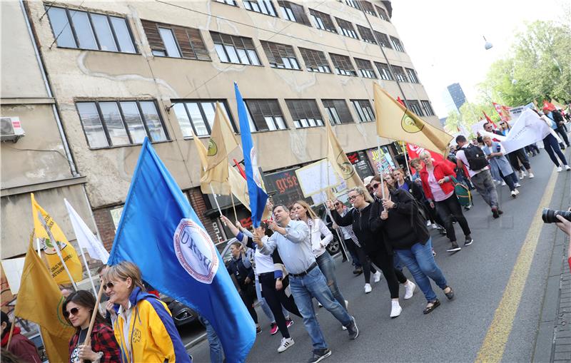 SSSH obilježio 1. svibnja  tradicionalnom prosvjednom povorkom gradskim ulicama