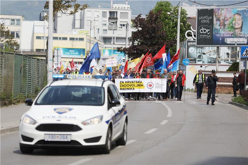 SSSH obilježio 1. svibnja  tradicionalnom prosvjednom povorkom gradskim ulicama