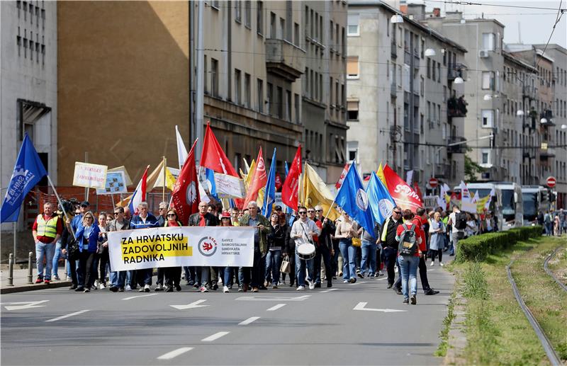 SSSH obilježio 1. svibnja tradicionalnom prosvjednom povorkom gradskim ulicama