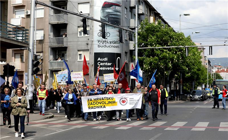 SSSH obilježio 1. svibnja tradicionalnom prosvjednom povorkom gradskim ulicama