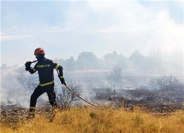 Lokaliziran požar između Barbarige i Peroja,  izgorjelo 10 hektara trave 