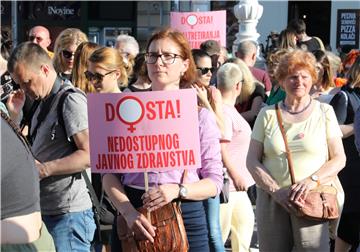 Prosvjed "Dosta! Uništavanja javnog zdravstva i zanemarivanja zdravlja žena!"