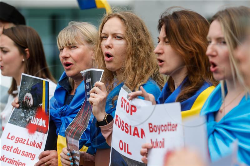 BELGIUM LUKOIL PROTEST