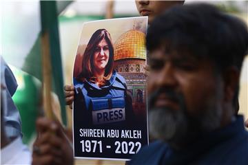 PAKISTAN SHIREEN ABU AKLEH PROT​EST