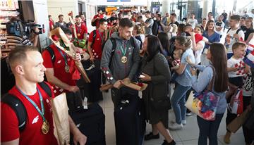 Doček hrvatske muške rukometne reprezentacije gluhih