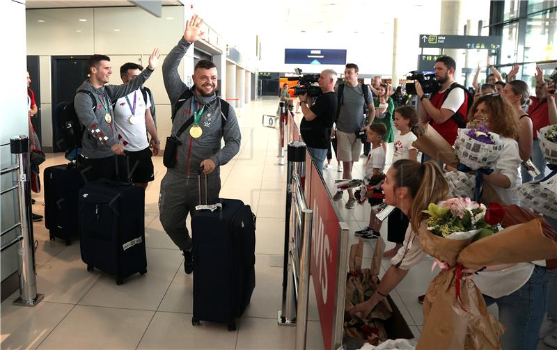 Doček hrvatske muške rukometne reprezentacije gluhih