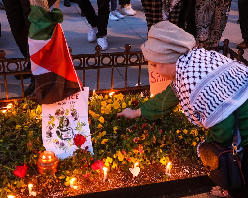 USA CANDLELIGHT VIGIL SHIREEN ABU AKLEH