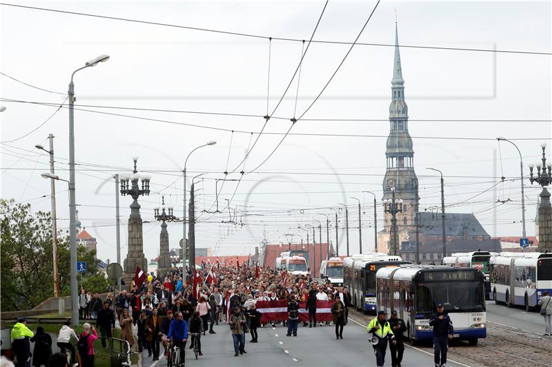 LATVIA PROTEST SOVIET HERITAGE