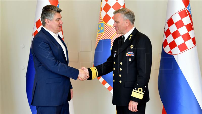 Milanović primio predsjedavajućeg Vojnog odbora NATO-a admirala Roba Bauera