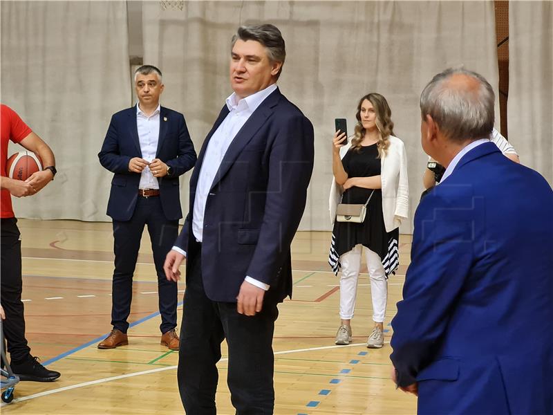 Nedelišće: Milanović posjetio pripreme košarkaške reprezentacije osoba u kolicima