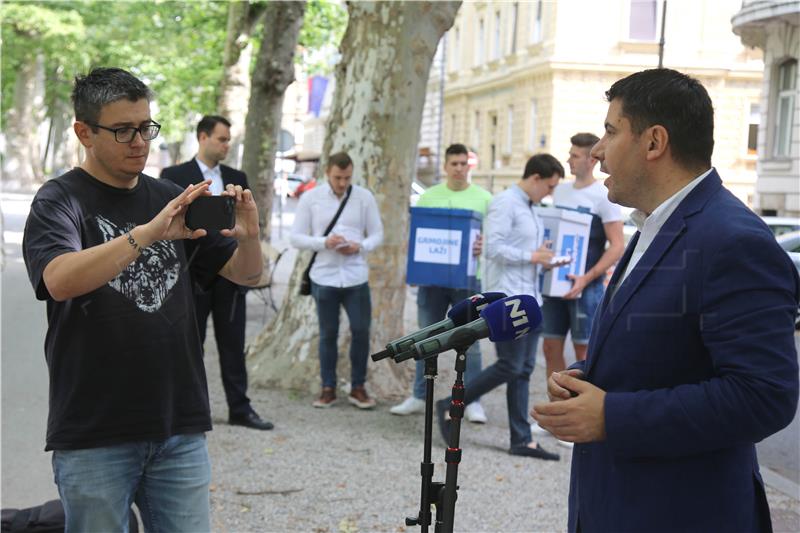 Konferencija za medije saborskog zastupnika Nikole Grmoje