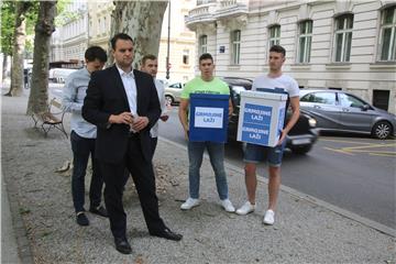 Konferencija za medije saborskog zastupnika Nikole Grmoje