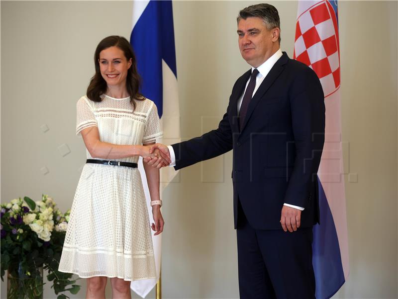 Predsjednik Milanović primio predsjednicu Vlade Republike Finske Sanne Marin