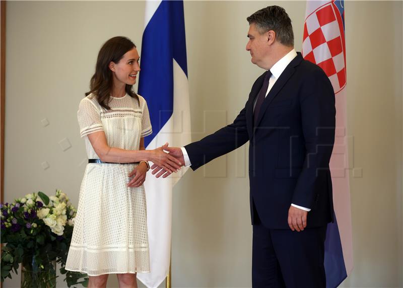 Predsjednik Milanović primio predsjednicu Vlade Republike Finske Sanne Marin