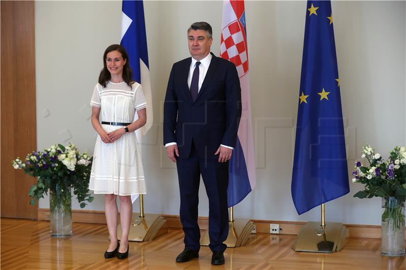 Predsjednik Milanović primio predsjednicu Vlade Republike Finske Sanne Marin