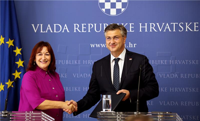 Premijer Plenković primio potpredsjednicu Europske komisije Dubravku Šuicu