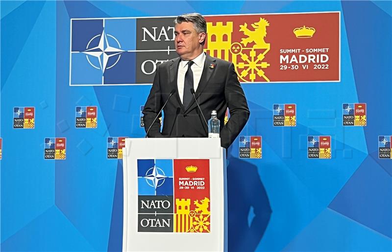 Milanović na samitu NATO-a u Madridu