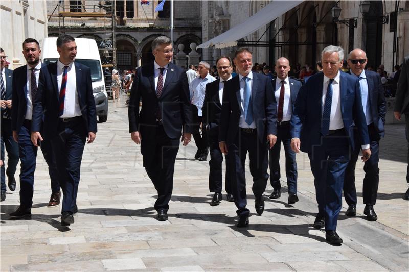 Dubrovnik: Plenković i Jandroković s Dobroslavićem i Frankovićem