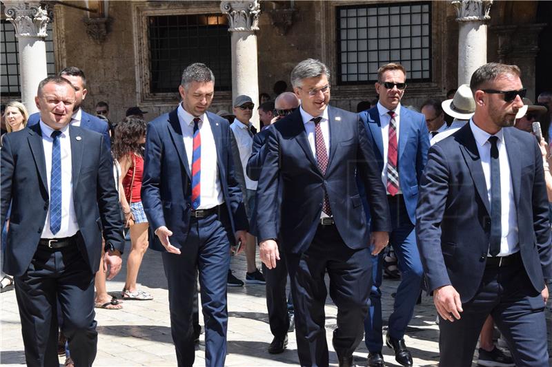 Dubrovnik: Plenković i Jandroković s Dobroslavićem i Frankovićem