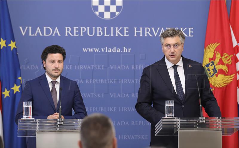 Plenković: Montenegro makes biggest headway in EU accession process