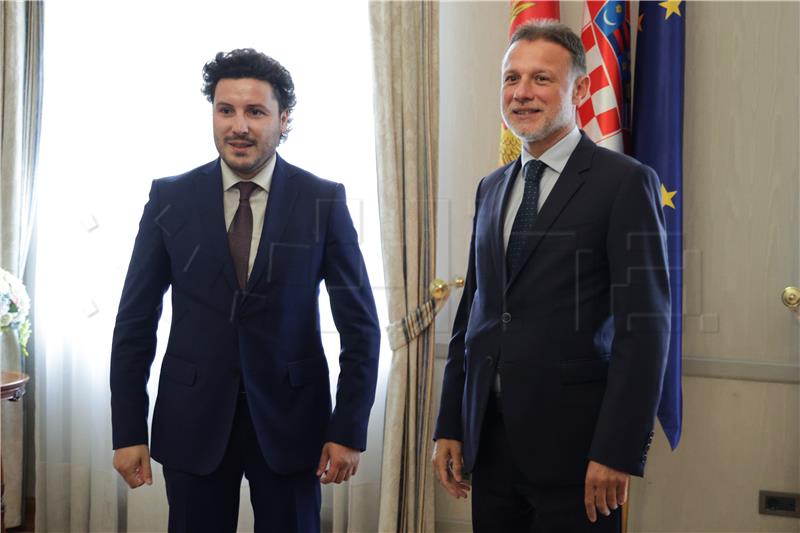 Croatian parliament speaker receives Montenegrin PM