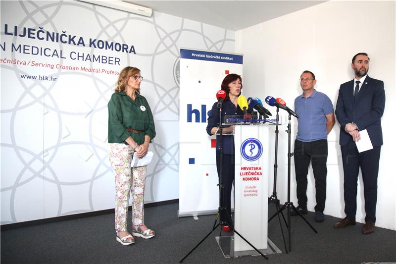 Tiskovna konferencija Hrvatskog liječničkog sindikata i Hrvatske liječničke komore