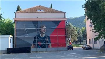 Mural Luke Modrića oslikan na Sveučilištu u Mostaru