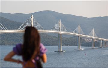 Pelješki most dan prije otvaranja