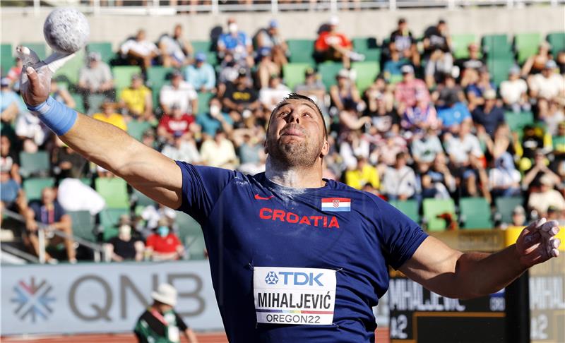 Croatia's Mihaljević European champion in men's shot put in Munich