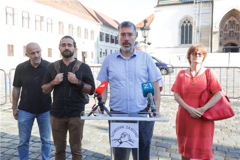 Konferencija za medije pokreta "Slobodni zajedno"