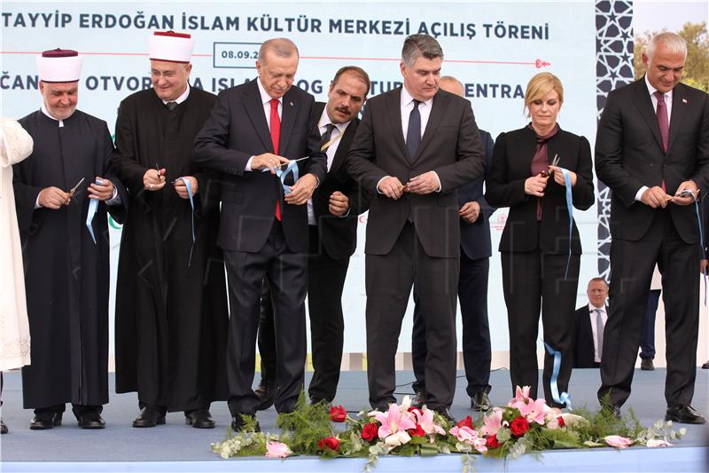 Milanović i Erdogan na otvorenju Islamskog kulturnog centra Sisak