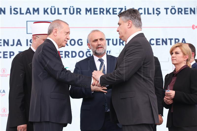 Milanović i Erdogan na otvorenju Islamskog kulturnog centra Sisak