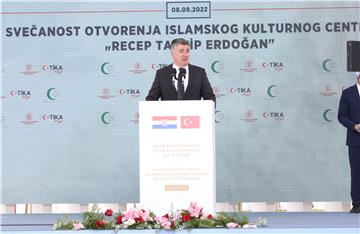 Milanović i Erdogan na otvorenju Islamskog kulturnog centra Sisak