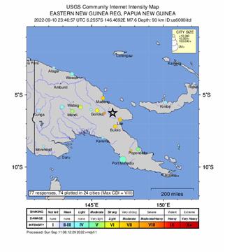 Najmanje petero mrtvih u potresu magnitude 7.6 na Papui Novoj Gvineji